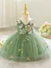 Vestido de Princesa Elfa de Hadas para Niñas, Lujo Ligero de Gama Alta, Cumpleaños, Pasarela, Anfitriona de Campus, Falda de Malla Esponjosa