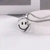 Collar Rotatorio Dulce y Fresco con Cara Llorando y Sonriendo para Mujeres, Colgante Hip-Hop de Diseño de Nicho de Moda para Hombres, Cadena Versátil para Mejores Amigos