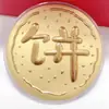 Ouro Puro 999 Bolo de Ouro Grande Peça de Ouro Enfeites para Esposa, Presentes Práticos de Feriado, Presentes para o Dia da Deusa 520 Dia dos Namorados