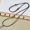 Cordón para Colgante de Cuello Tejido a Mano Collar Tejido a Mano Cuerda Fina Cuerda de Jade Dorado Colgante de Jade Ajustable
