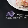 Botella de Cristal Morado, Botella de Cabello Fetal, Botella de Perfume con Aceite Esencial Incrustada de Diamantes, Collar, Tapa Retorcida, Botella Recargable, Colgante, Regalo de Cumpleaños