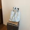 Bolso de Moda y Popular Corea del Sur Bolso Floral Bolso de Nylon de Gran Capacidad para Mujer Bolso Cuna Bolso de Mano