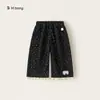 Bangxuan Moda Infantil Calças Largas Estilosas para Crianças Primavera e Outono Novas Calças Soltas para Meninas Jeans Doce com Renda para Crianças