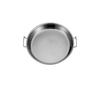 Disco de piel fría binaural de acero inoxidable de 36 cm, base plana gruesa para el hogar, plato para pastel de gong, 9,9 yuanes en tienda.