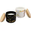 Vela de aromaterapia, cera de soja, taza de cerámica, tapa de madera, juego de caja de regalo de estética de alta gama, regalo de ambiente festivo