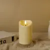 Luz de Vela Electrónica LED, Vela Oscilante Simulada con Control Remoto, Decoración de Luz Ambiental para Bodas y Fiestas, Luminosa