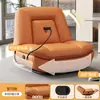 Sillón sofá individual, sofá cápsula espacial, sofá reclinable eléctrico giratorio para sala de estar, mecedora multifuncional de cuero WY