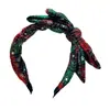 2026 Nueva Diadema Navideña de Cuadros con Lazo para Mujeres, Sombrero de Moda Vintage de Ala Ancha, Accesorio Decorativo para el Cabello Festivo