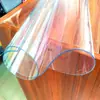 Cortina de Puerta de Hoja de Goma Suave de Vidrio Suave de Cristal de PVC Transparente Alfombrilla de Mantel para Mesa de Planchar Impermeable a Prueba de Viento