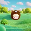 Muñeco con Cabeza de Animal de Dibujos Animados, Cara de Muñeco Estéreo, Animal Luminoso, Xiaoming, Llavero Creativo DIY, Colgante, Decoración