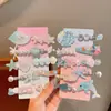 Conjunto de Presilhas de Cabelo de Pérola com Tema Oceano para Meninas, Presilhas Fofas de Concha e Estrela do Mar Tipo Bico de Pato, Presilhas de Cabelo Infantis para Franja e Acessórios de Cabelo