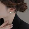 Aretes de Plata de Ley 925 Vintage Dibujo para Mujer Escarchados 2024 Nuevo Diseño de Nicho de Moda Elegantes de Sensación de Alta Gama