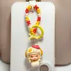 Auténtico Pop Mart Fiesta de Pijamas Nuevo Lazo Hecho a Mano con Cuentas Colgante Pequeño Encanto para Teléfono Cadena para Teléfono