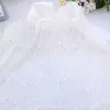 Tela de Encaje de Malla Blanca Cortina Tela para Fondo de Foto de Boda Mantel Tela para Vestido Ropa
