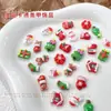 Adornos de Navidad de dibujos animados para uñas, explosiones mixtas, Santa Claus, resina tridimensional, alce, copo de nieve, accesorios para uñas al por mayor