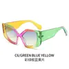 Gafas de sol poligonales ojo de gato nuevas transfronterizas Europa y Estados Unidos Amazon nuevas gafas personalizadas gafas de sol arcoíris deslumbrantes
