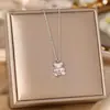 Venda quente transfronteiriça luxo leve colar de aço titânio corpo inteiro personalidade feminina moda banho ouro 18K corrente clavicular joia não desbota