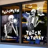 Pegatinas de Ventana de Halloween Murciélago Calavera Creativos Decoración de Festival Broma Pegatinas para Puerta de Vidrio de Sala de Escape Decoración de Atmósfera de Escena