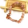 Cristal Natural Grava Colorida Irregular DIY Hecho a Mano Elástico Pulsera de Cuentas Cadena Simple para Mujer
