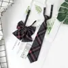 Uniforme Japonés JK Traje de Corbata Estilo Universitario Estudiante DK Corbata Uniforme Escolar de Hombre Camisa Gratis Corbata Lazo Femenino