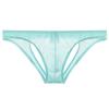 Junye Hilo de Hielo Transparente Doble Tanga Delgado de Cintura Baja Bolsillo Sexy Calzoncillos Ropa Interior Juvenil para Hombre Tanga Ultradelgado