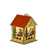 Adorno de Casa de Madera Iluminada de Navidad para Dropshipping, Decoración Festiva Colgante de Casa de Madera Brillante, Decoración Navideña