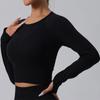 Amazon TK Explosions Conjunto esportivo sem costura de cor sólida Roupa íntima fitness Outono e inverno Calça de manga comprida Conjunto de ioga