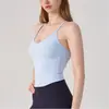 Roupa Íntima Esportiva ao Ar Livre Transfronteiriça Feminina para Corrida com Tiras Finas Pilates Fitness Sutiã Decote Baixo Sexy Roupas de Yoga Colete