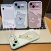 Funda linda de cerdo rosa West Highland de dibujos animados para Apple 17 Pro Max, Alta estética para niñas, 16 Ventana de visualización grande 15