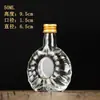 Mini garrafa de vidro pequena garrafa de vinho garrafa vazia garrafa de vinho portátil para degustação garrafa de licor amostra atacado 30ml50ml