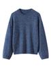Suéter de Lana de Seda Estilo Perezoso para Mujer 2025 Otoño e Invierno Nuevo Suave Cera Hombros Descubiertos Cuello Redondo Casual Holgado Versión Amplia Suéter