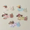 Nuevo Dibujo Animado de Primavera Cachorro Saltando Accesorios Acrílicos Hechos a Mano Material DIY Parche Lindo para Cabeza Venta al por Mayor