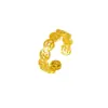 Anillo Mariposa Ajustable de Gama Alta de Nicho al por Mayor Chapado en Oro Vietnamita con Diamantes, Color Duradero, Anillo de Oro de Imitación