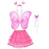 Maquiagem infantil infantil Play House Hairband Fairy Stick Butterfly Wings Conjunto de três ou quatro peças Female Angel