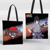 Bolsa de Lienzo Periférica de Anime Naruto Sasuke Kakashi Itachi Bolso de Hombro para Compras Cartera de Monedas de Dibujos Animados Bolsa para Auriculares Tarjetero