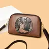 Bolso bandolera de alta gama vintage para mujer, modelo nuevo para madres de mediana edad, tarjetero y monedero con estampado en relieve, bolso de hombro para el día a día