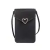 Nueva moda femenina mini estilo coreano de estudiante monedero simple pantalla táctil transparente bolso de mano pequeño bolso cruzado