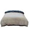 Conjunto de Quatro Peças com Borda Ondulada e Padrão Triangular Estilo Minimalista Novo Modelo 2026 Roupa de Cama Listrada para Dormitório de Estudante Cama de Solteiro Conjunto de Três Peças