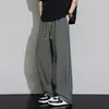 Nasa sobre Pantalones de Seda de Hielo para Hombre Verano 2026 Nuevos Delgados de Pierna Ancha Caídos de Secado Rápido Rectos Casuales Largos