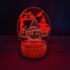 Luz Nocturna 3D de Halloween Visión Estéreo Colorida Control Remoto USB Enchufe Lámpara de Mesa Acrílica Lámpara de Ambiente de Calavera