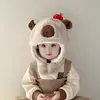 Gorro de Bebé Otoño Invierno Gorro de Felpa para Niños Niñas Lindo Dibujo Animado Gorro con Protección para Orejas Protección contra el Frío Cálido Engrosado Gorro de Poner