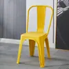 Silla de plástico con respaldo para restaurante comercial, estilo industrial, apilable, diseño de una sola pieza, adecuada para casas de huéspedes y cafeterías
