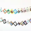 Moldura de Foto de Papel Kraft Atacado Colorida Preto e Branco Fresca Criativa Combinada com Prendedor de Corda de Cânhamo Popular para Pendurar Parede de Fotos