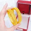 Pulsera de Aleación de Cobre Modelo Nuevo Dorado Imitación Estilo Chino para Mujer, Ancha, con Hebilla de Rejilla Hueca, Ideal para Regalos de Boda
