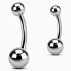 Piercing de Ombligo Redondo de Aleación de Titanio G23 Transfronterizo Anillo de Ombligo Versátil de Bola Pulida de Acero Inoxidable Joyería para el Ombligo Abdominal