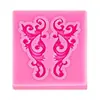 Molde de Silicone Padrão Europeu Fondant Chocolate Pérola em Relevo Videira Renda Bordada Ferramenta de Decoração de Bolo Molde