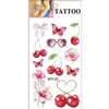 Pegatinas de Tatuaje de Cereza de Dibujos Animados Impermeables Femeninas de Larga Duración Estilo Ins Artificial Pegatinas de Tatuaje de Gama Alta Personalización