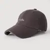 Gorra de Bordado de Letras Pequeñas Sencilla Estilo Coreano para Mujer, Gorra de Béisbol Versátil Casual para Primavera y Verano, Gorra con Visera de Protección Solar