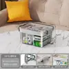Caja de Medicamentos Transparente para Uso Doméstico, Caja de Medicamentos de Plástico Multicapa de Gran Capacidad, Caja de Almacenamiento de Medicamentos Sellada a Prueba de Humedad para el Hogar
