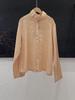 Camisa de linho com vários botões feminina primavera 2025 moda francesa artística solta all-match cardigan de abotoamento único casual top